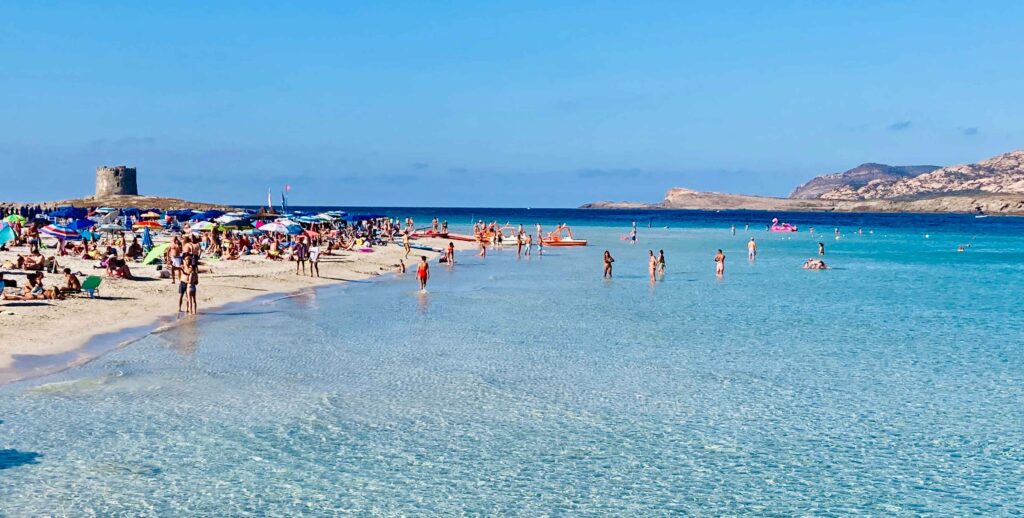 Stintino beach. June in Sardinia
